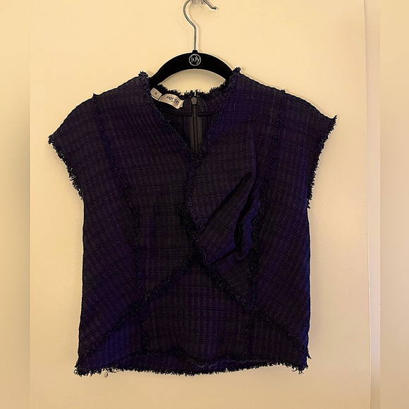 Per Se Tops - Per Se by Carlisle Navy Blouse